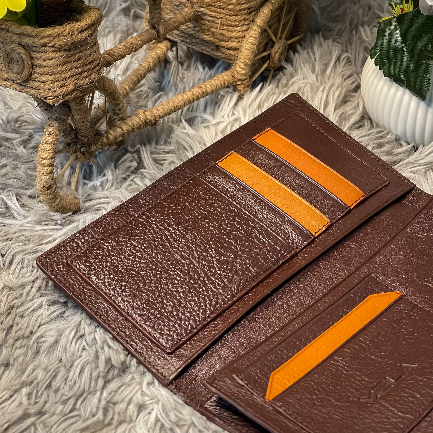 Alligator Long Wallet (Brown)