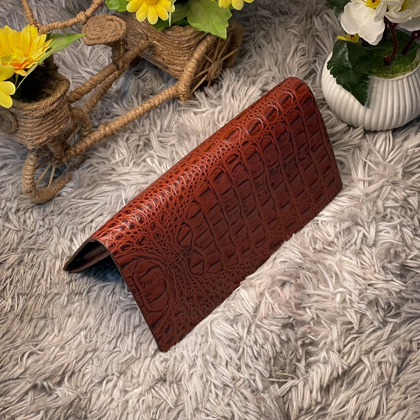 Alligator Long Wallet (Brown)