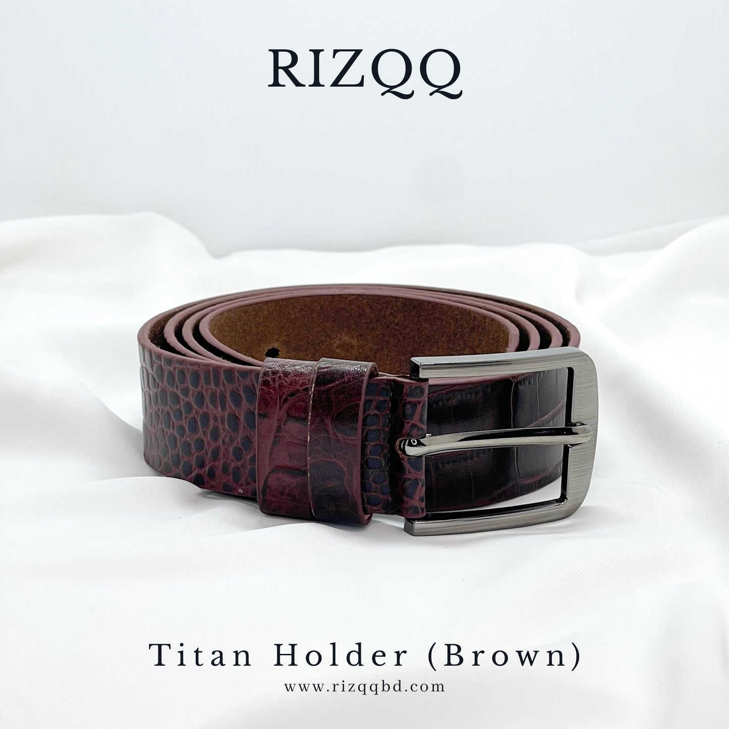 Alligator Leather Belt (Brown)