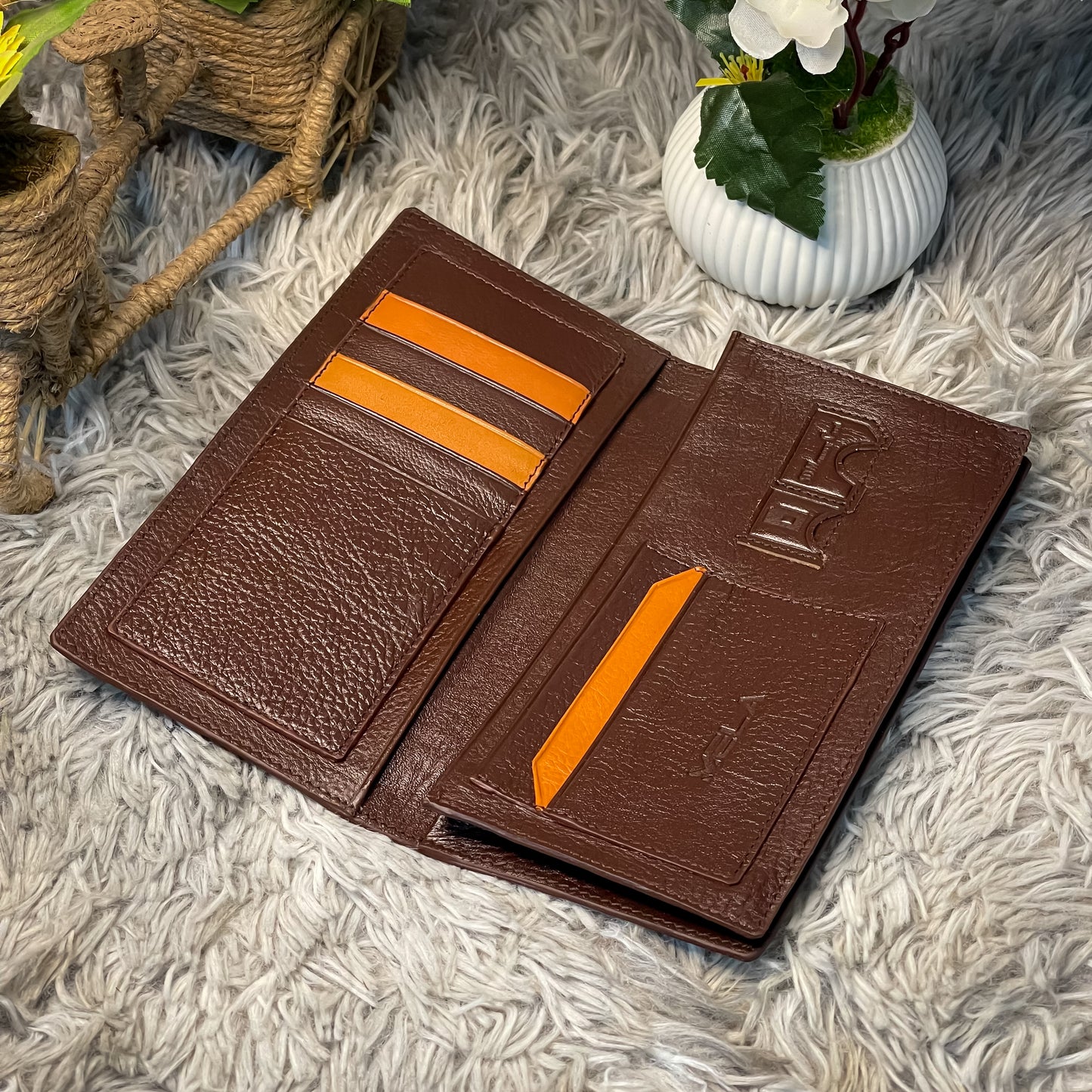 Alligator Long Wallet (Brown)