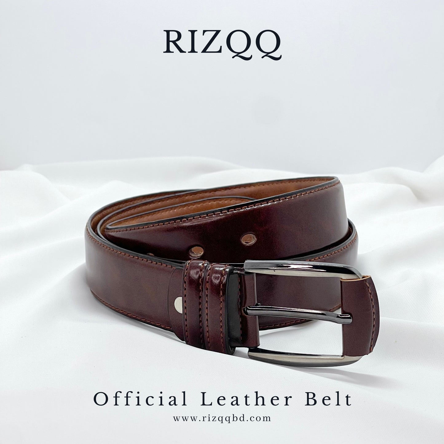 Official Leather Belt (Glossy Brown)