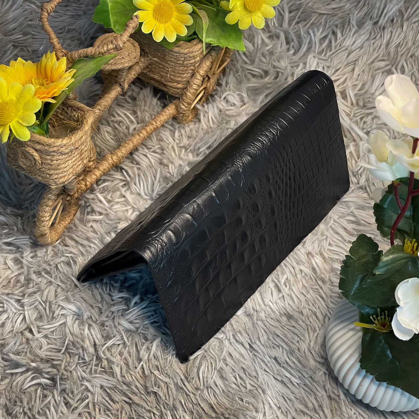 Alligator Long Wallet (Black)