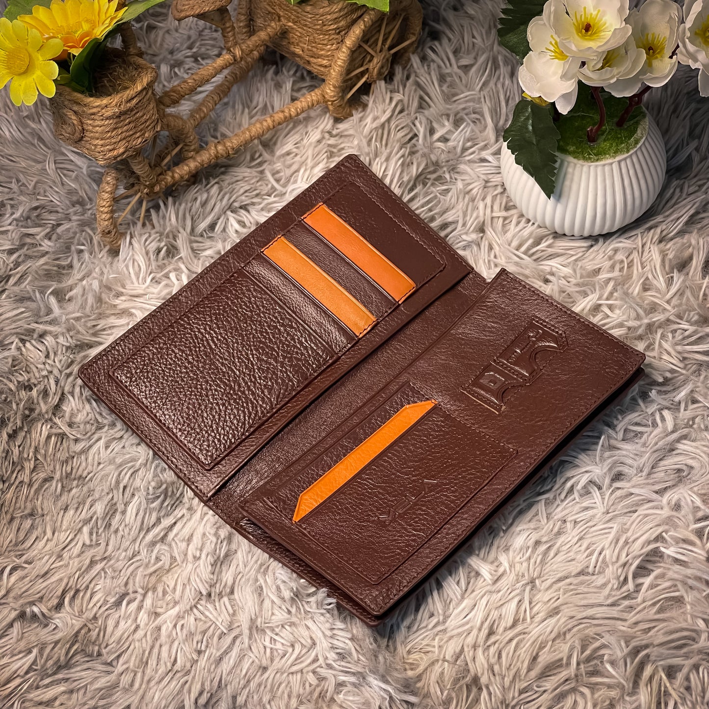 Alligator Long Wallet (Brown)