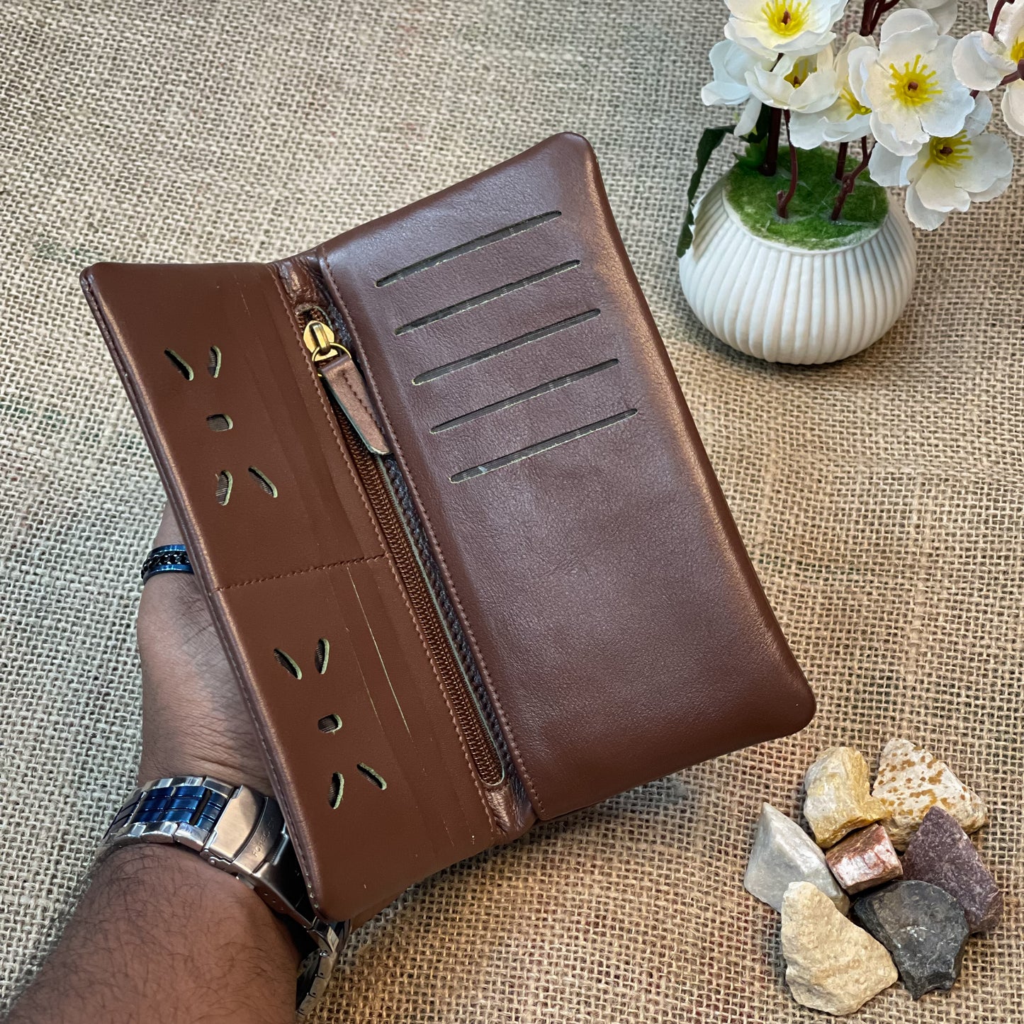Edge Long Wallet (Brown)