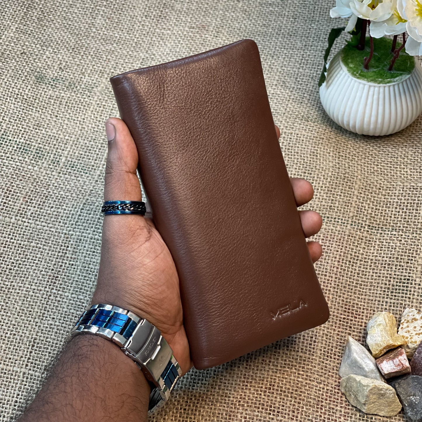 Edge Long Wallet (Brown)