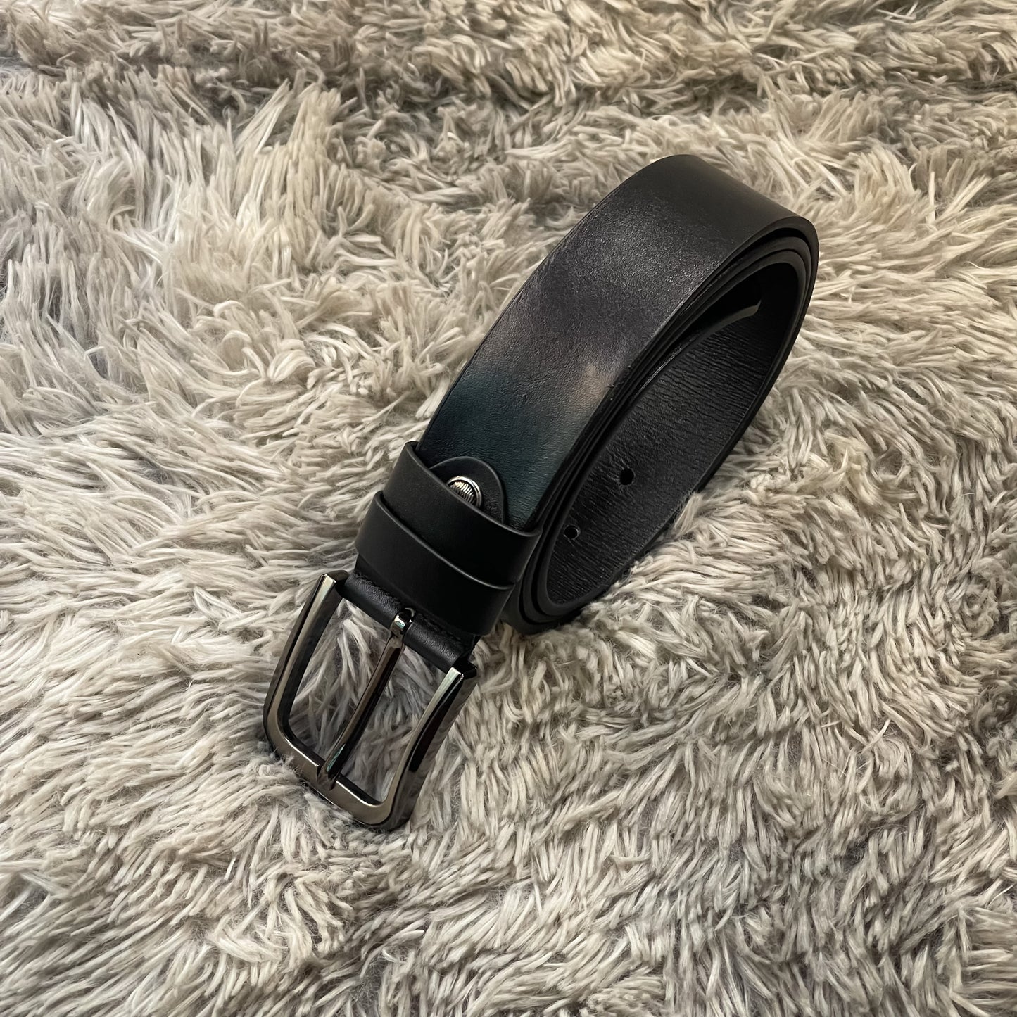 Rizz Black Leather Belt