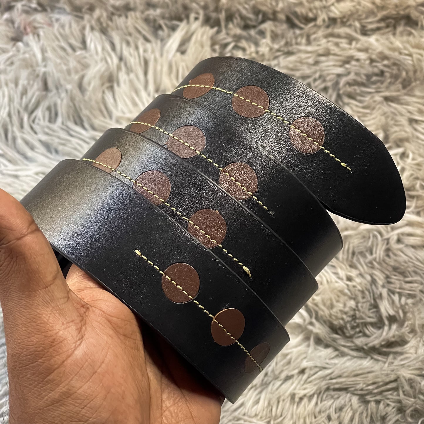 Rizz Black Leather Belt