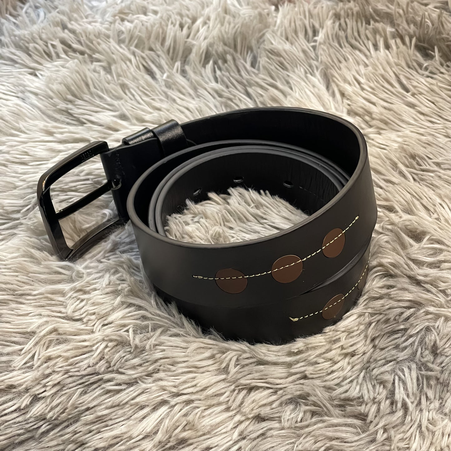 Rizz Black Leather Belt