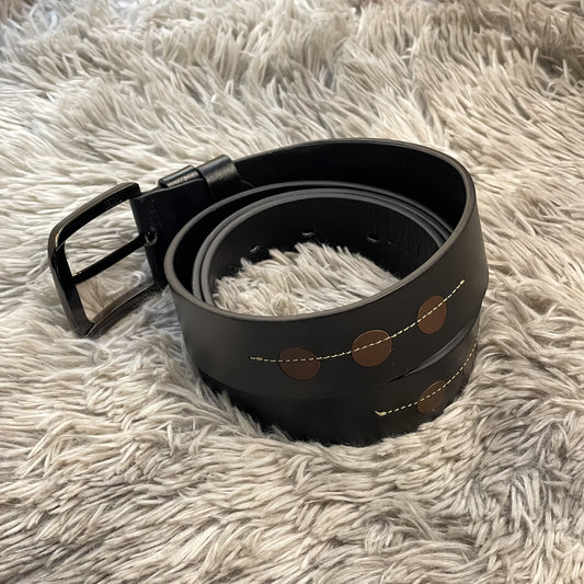Rizz Black Leather Belt