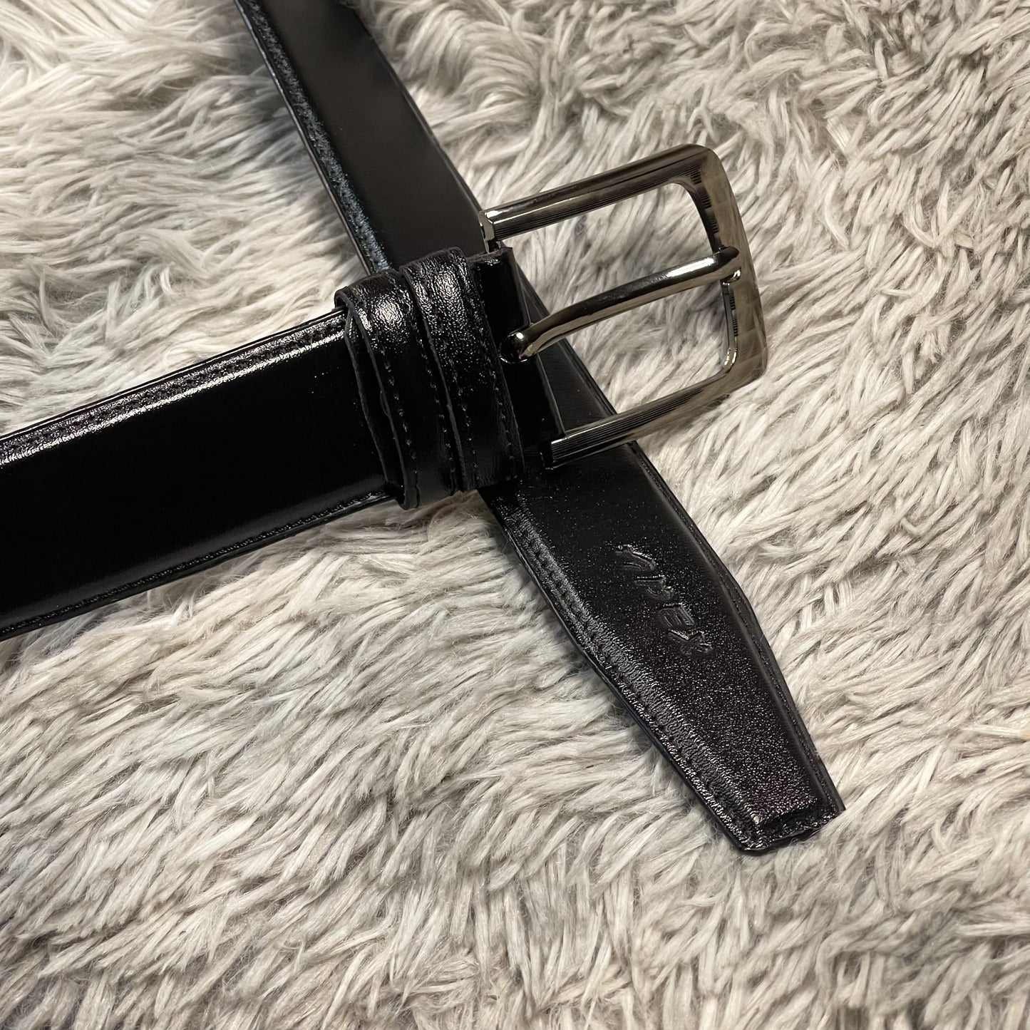 Formal Black Leather Belt