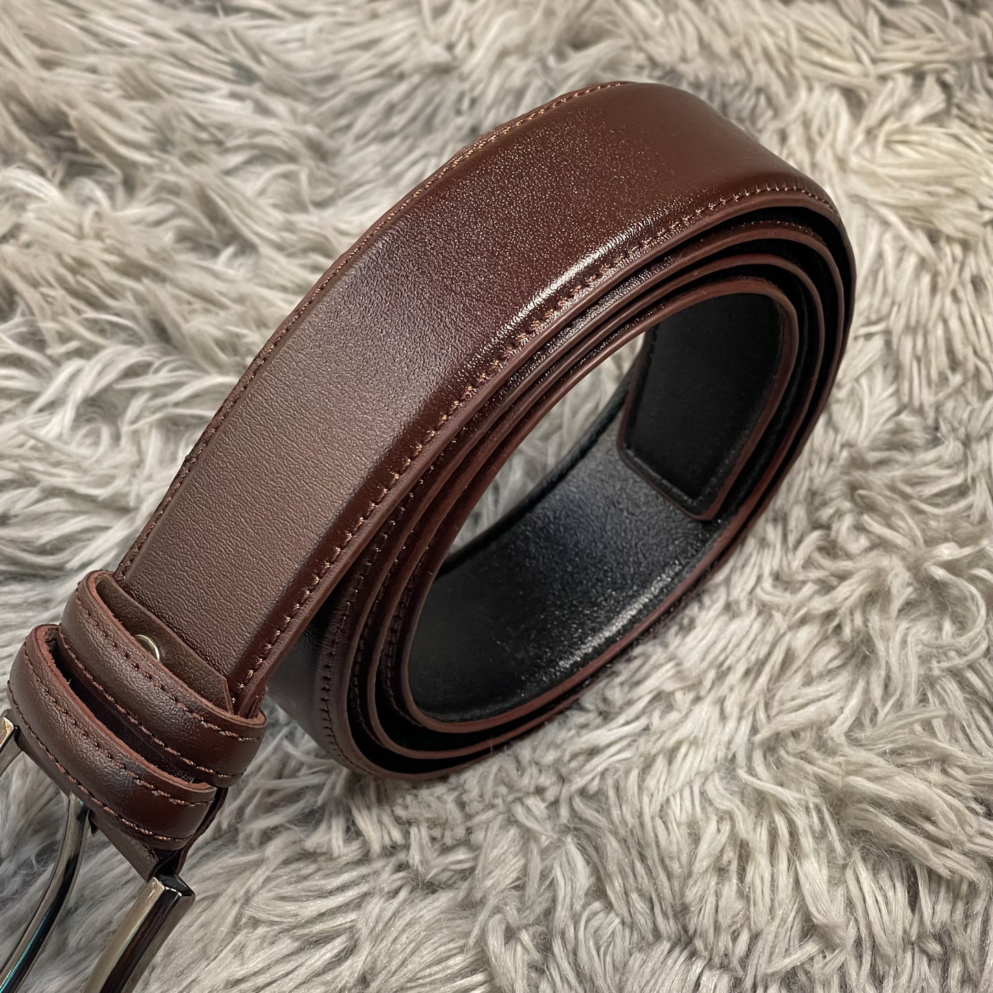 Formal Chocolate Leather Belt
