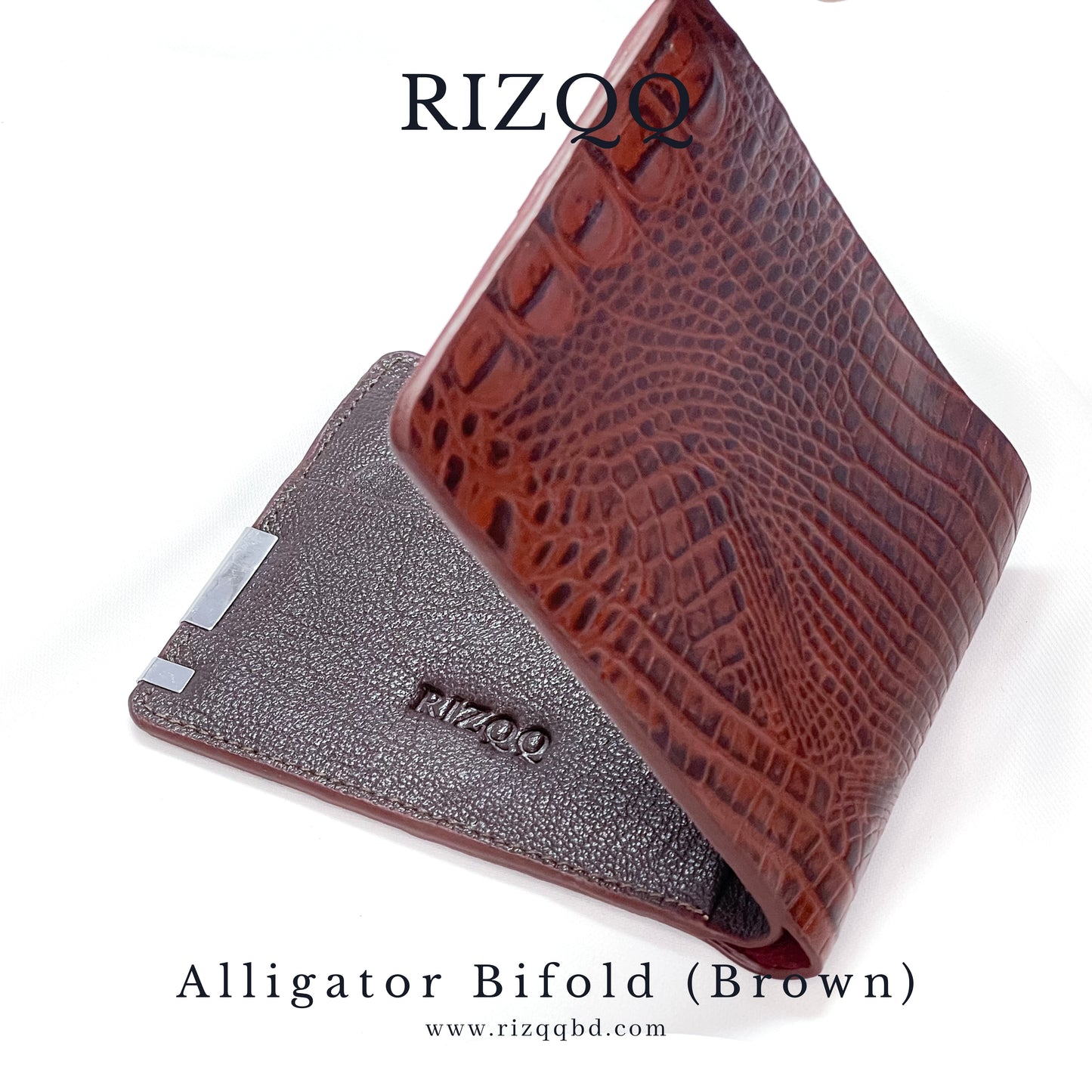 Alligator Bifold Wallet (Brown)