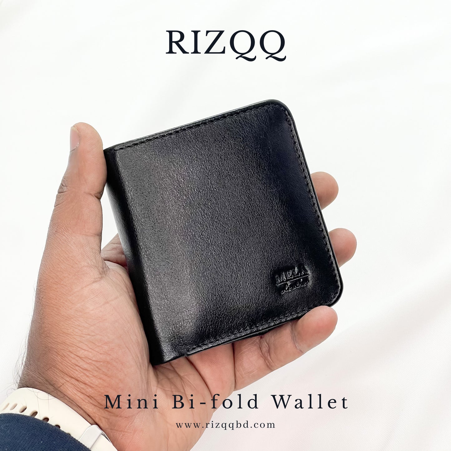 Mini Bifold Wallet (Black)