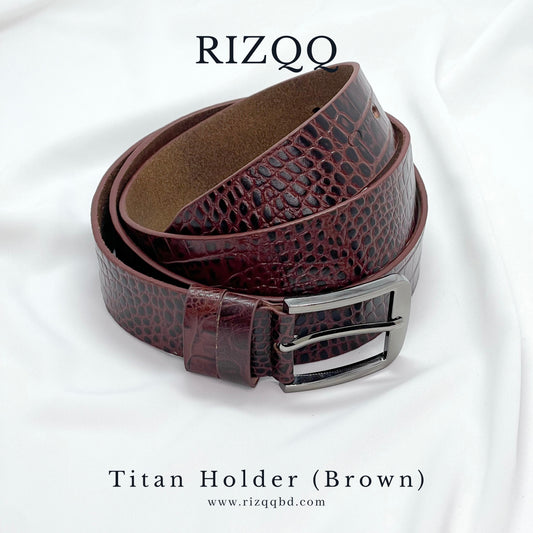 Alligator Leather Belt (Brown)