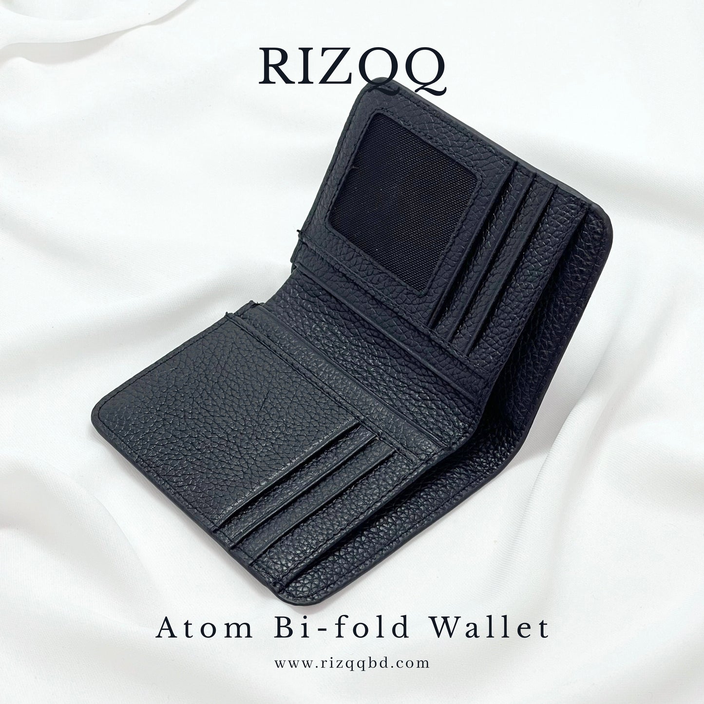 Atom Bi-fold Wallet (Black)
