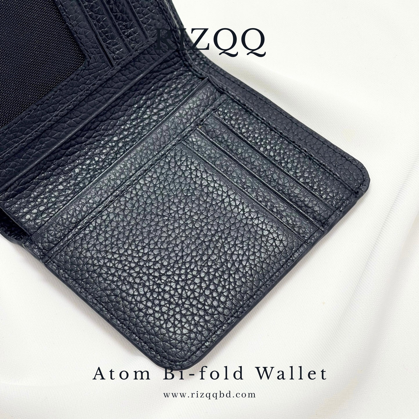 Atom Bi-fold Wallet (Black)