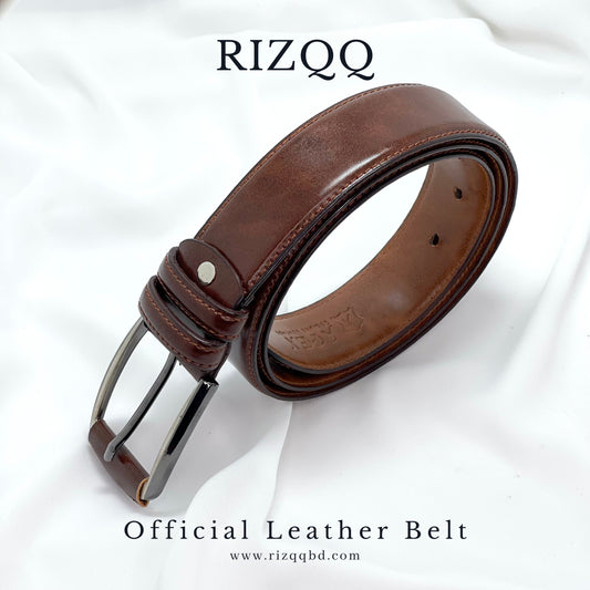 Official Leather Belt (Glossy Brown)