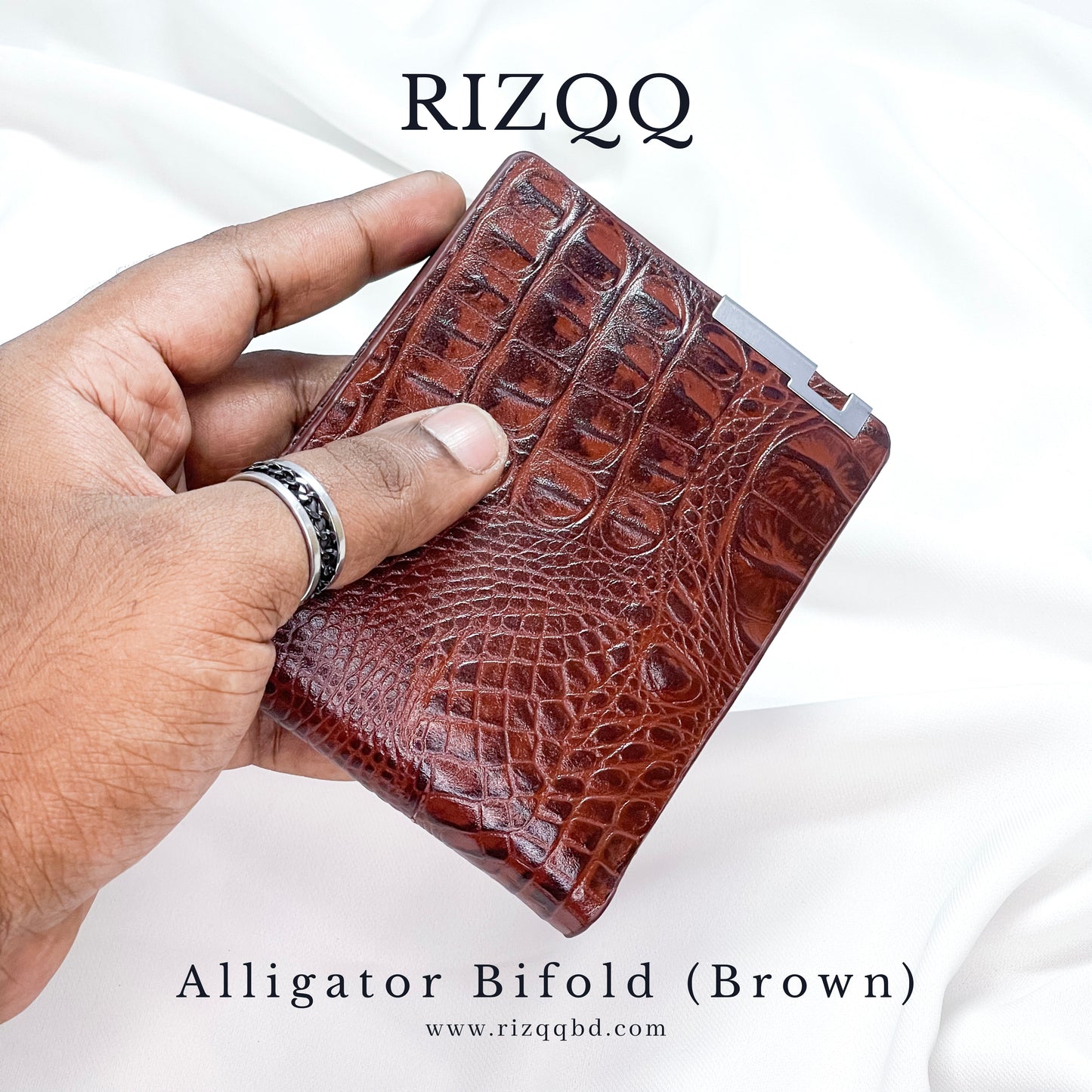 Alligator Bifold Wallet (Brown)