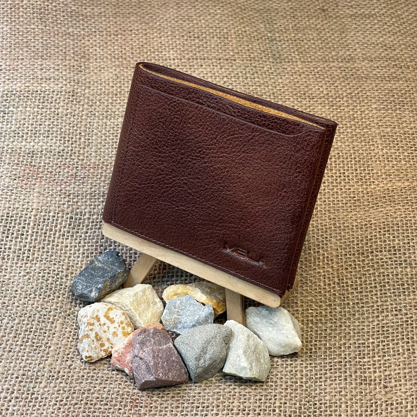 RizLuxe Bifold Wallet (Brown)