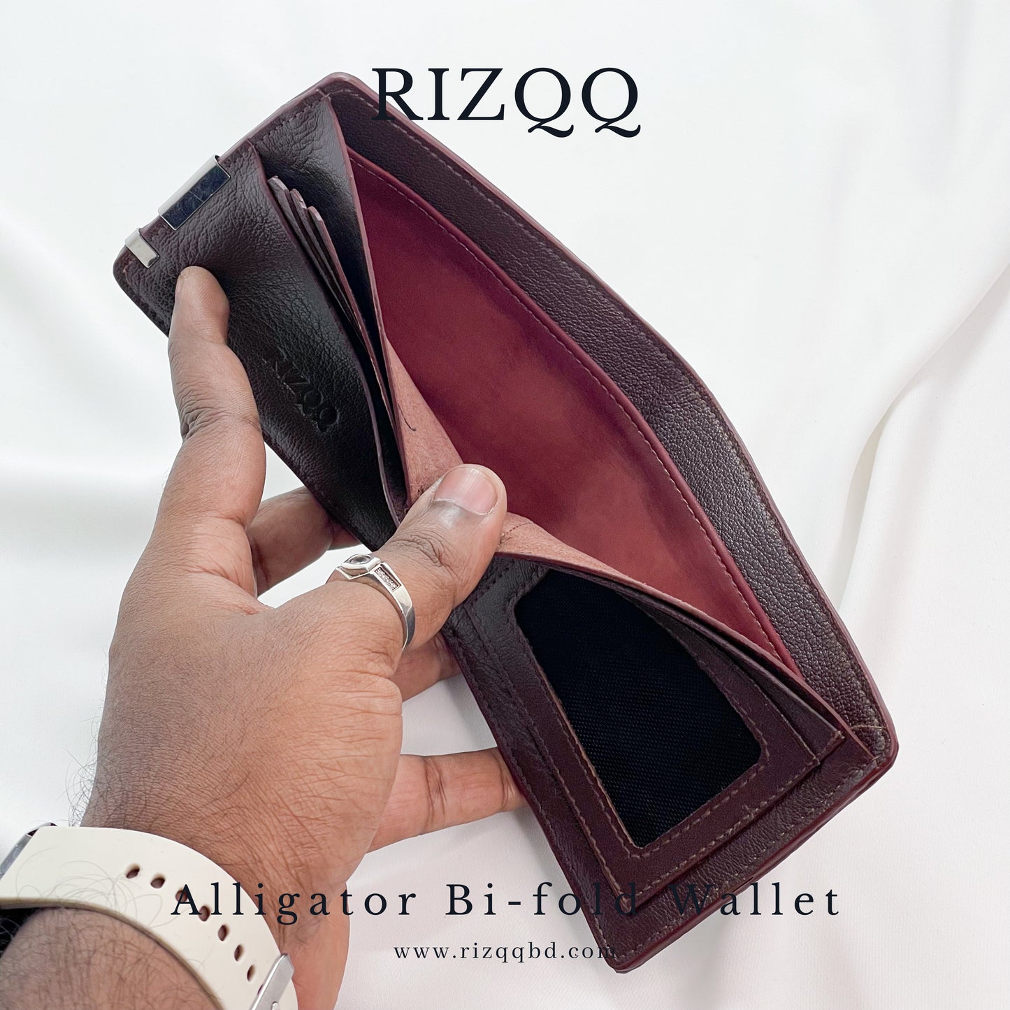 Alligator Bifold Wallet (Brown)