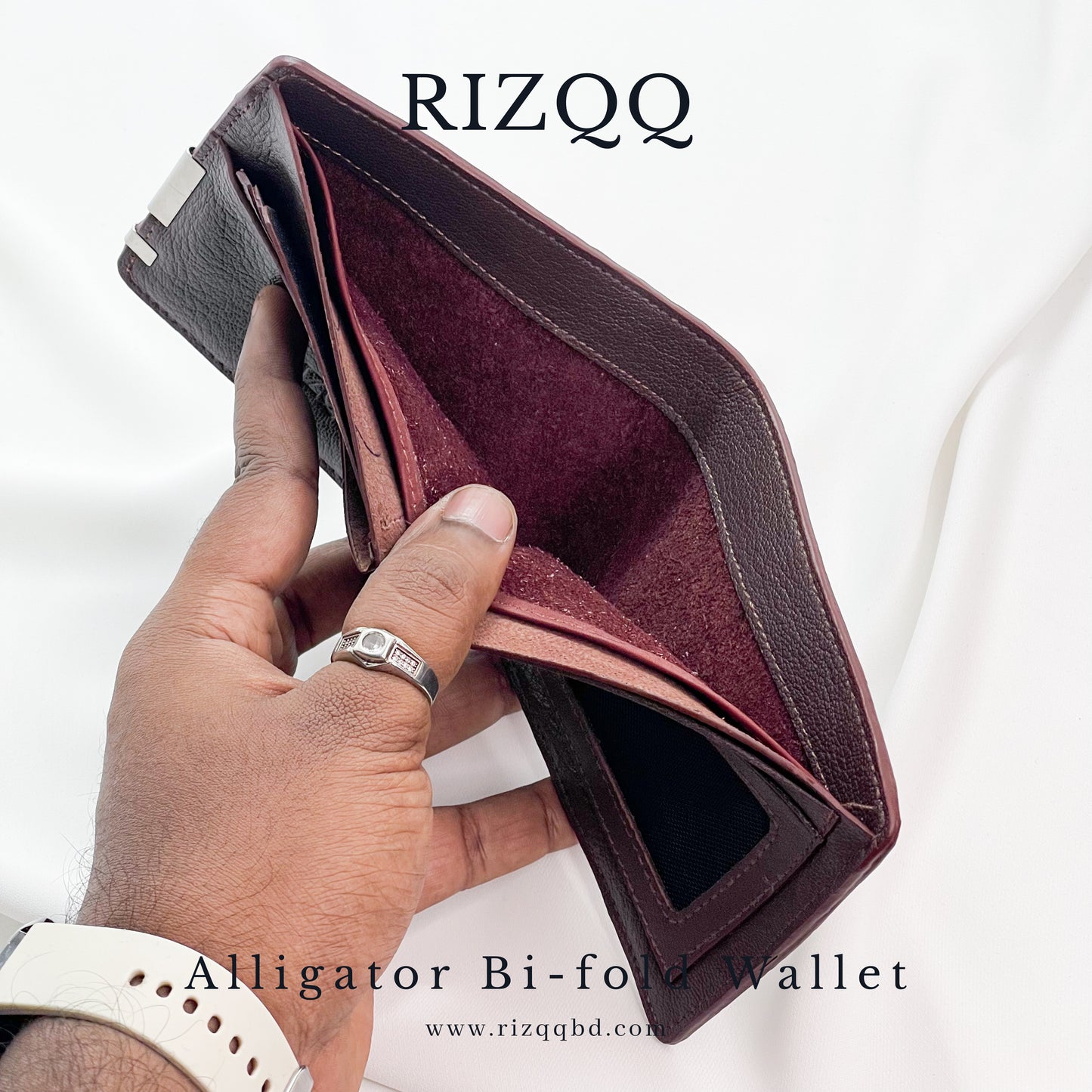 Alligator Bifold Wallet (Brown)