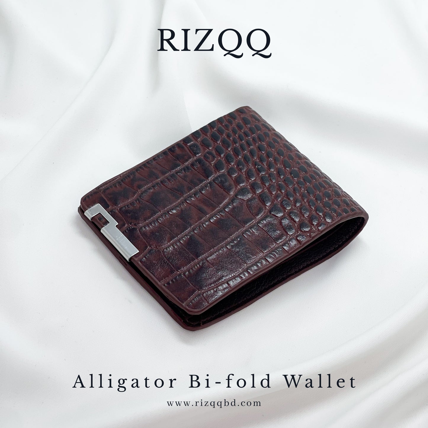 Alligator Bifold Wallet (Brown)