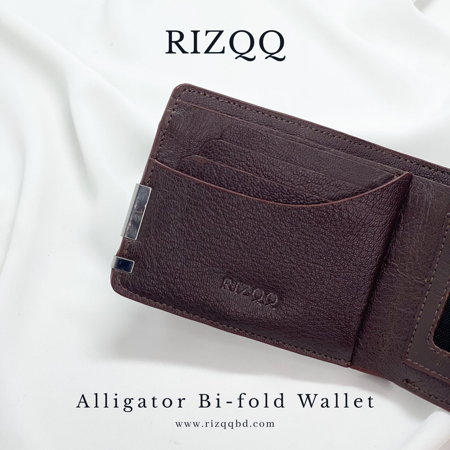 Alligator Bifold Wallet (Brown)