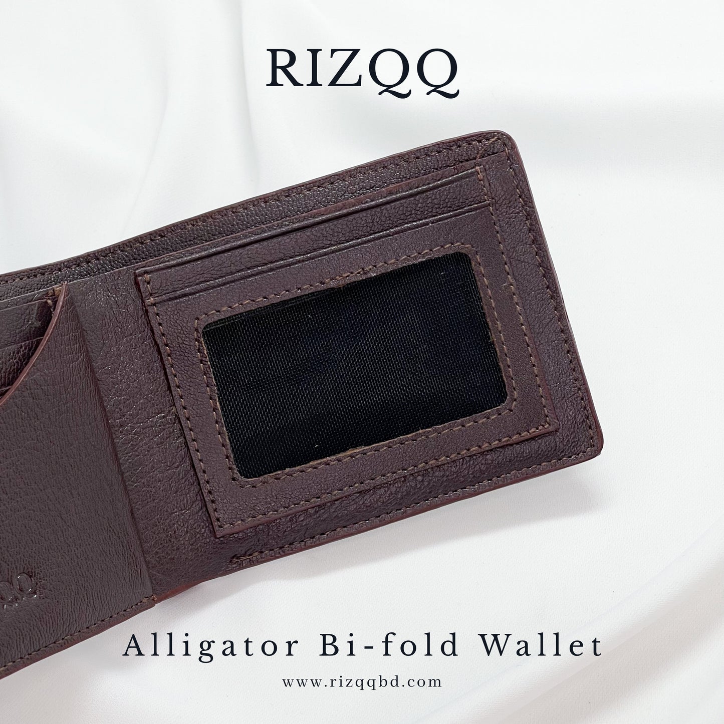 Alligator Bifold Wallet (Brown)