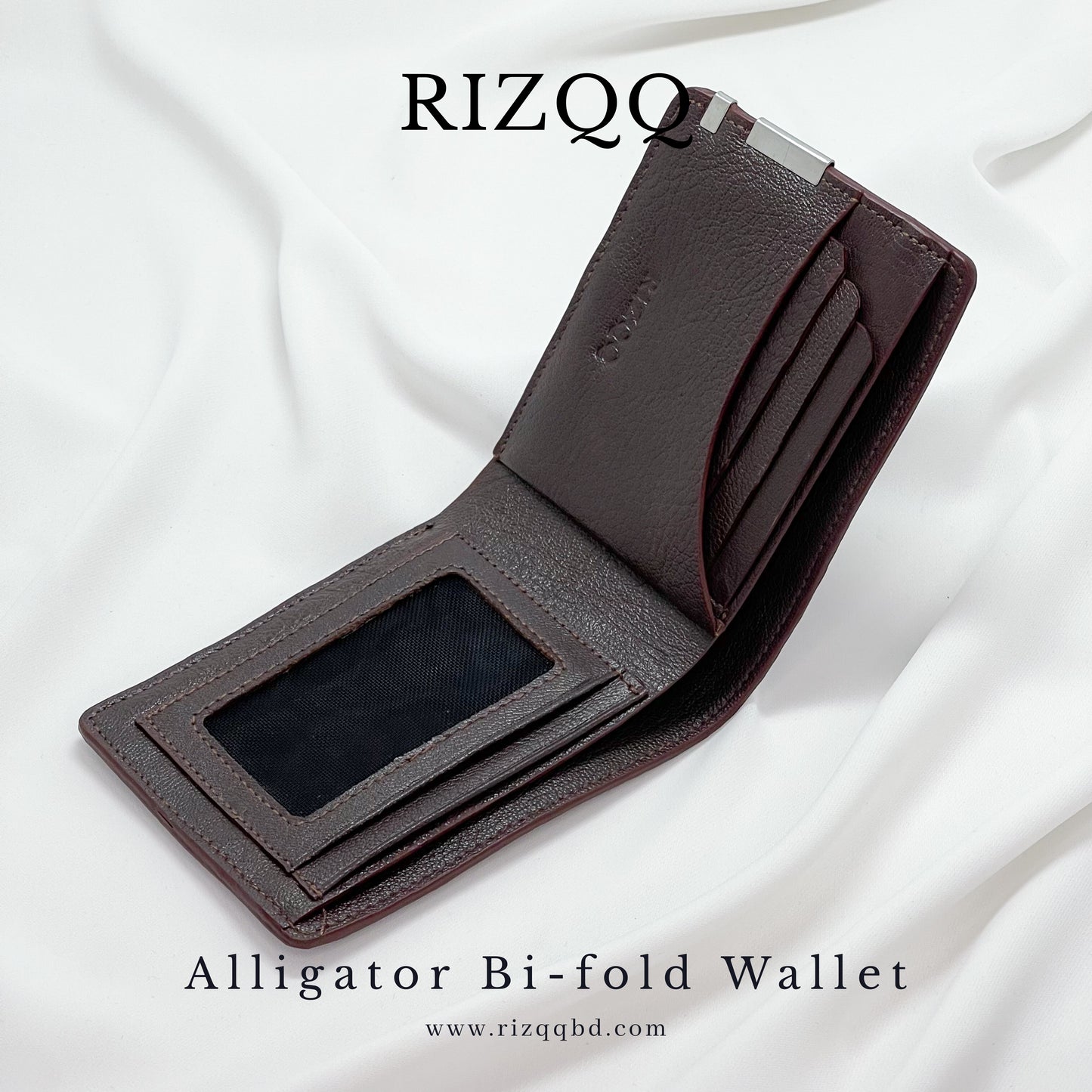 Alligator Bifold Wallet (Brown)