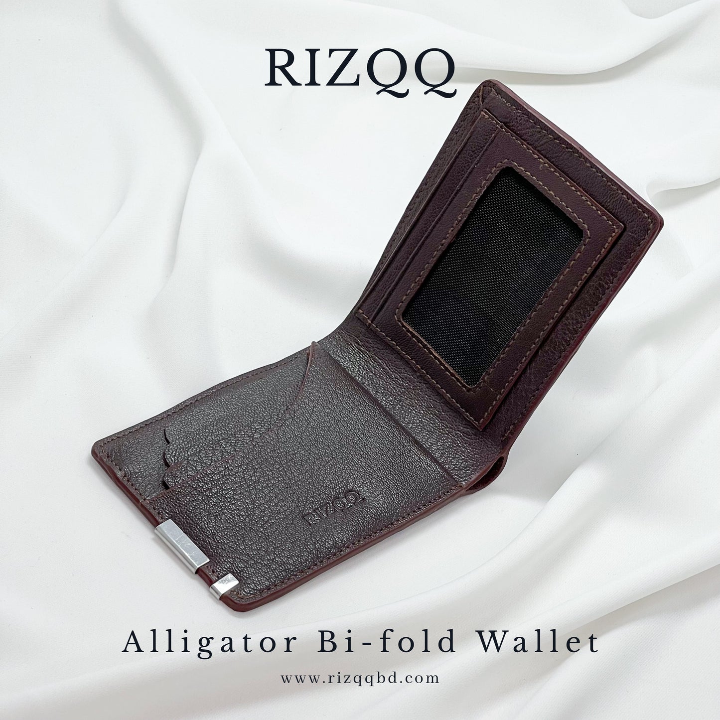 Alligator Bifold Wallet (Brown)
