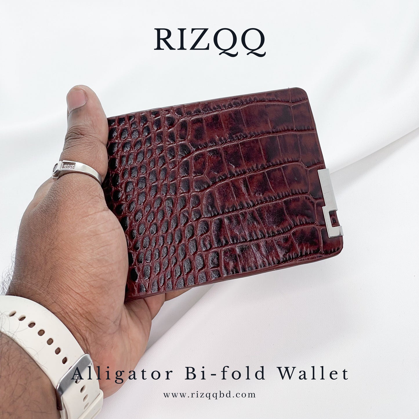 Alligator Bifold Wallet (Brown)