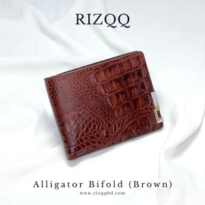 Alligator Bifold Wallet (Brown)
