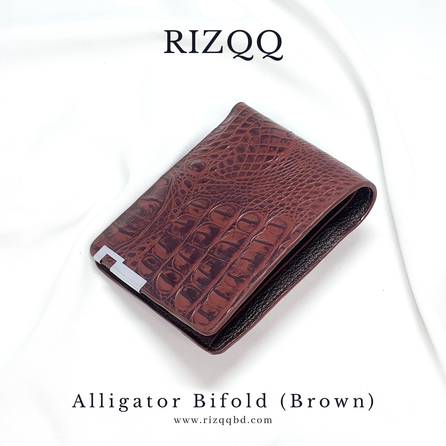 Alligator Bifold Wallet (Brown)