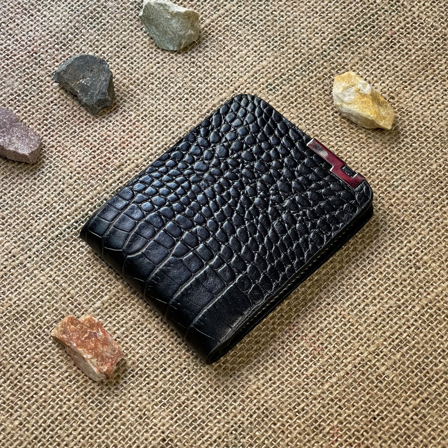 RizAlligator Bifold Wallet (Black)