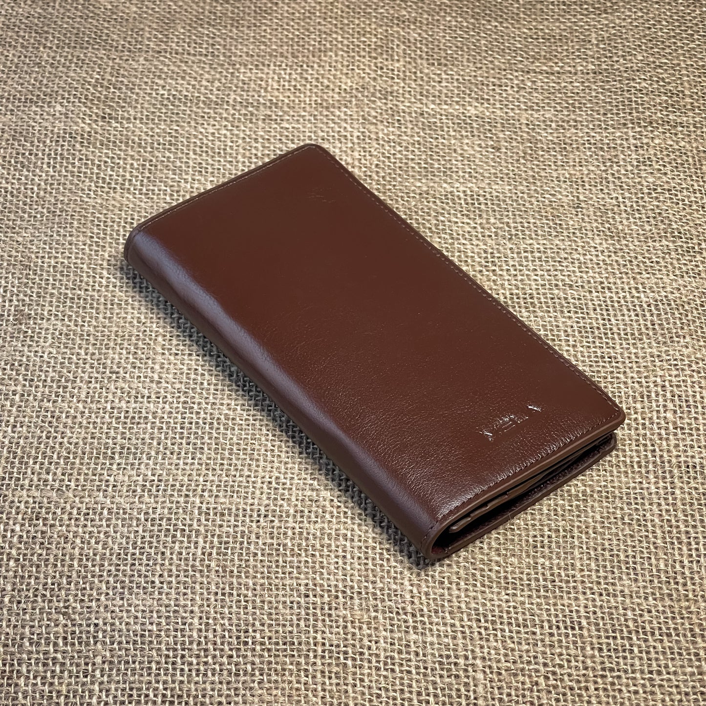 Classic Single Mobile Magnetic Long Wallet (Brown)