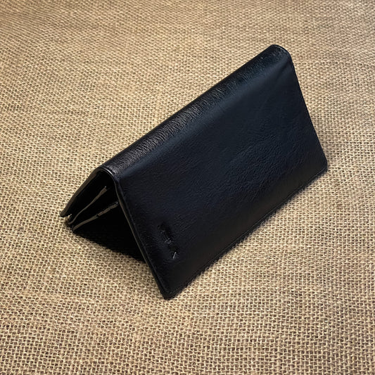 Classic Double Mobile Magnetic Long Wallet (Black)