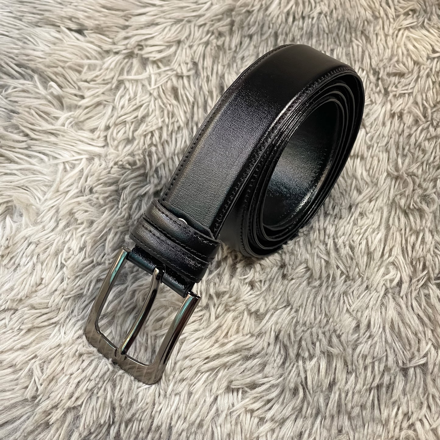 Formal Black Leather Belt
