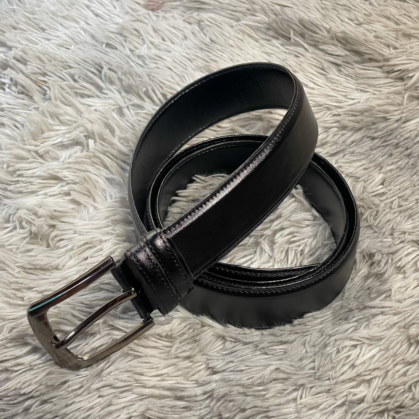Formal Black Leather Belt