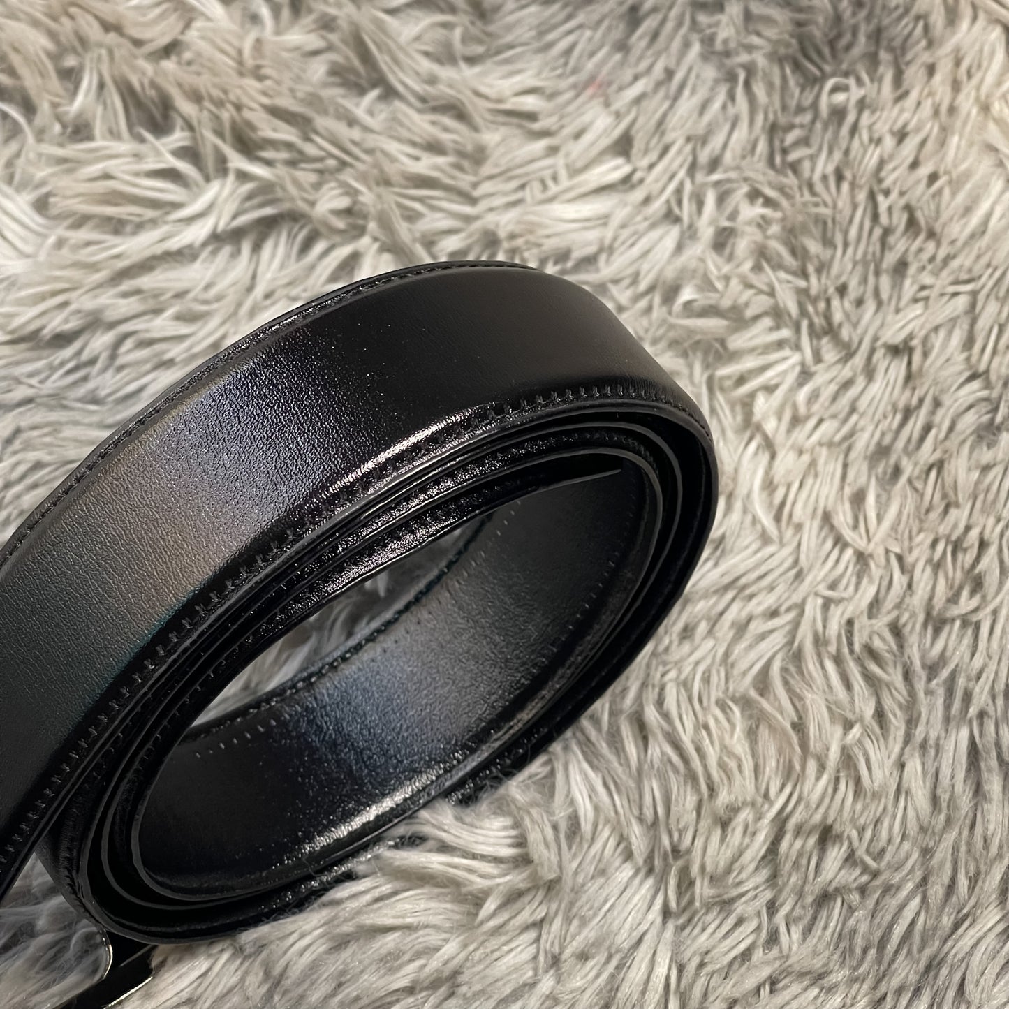 Formal Black Leather Belt