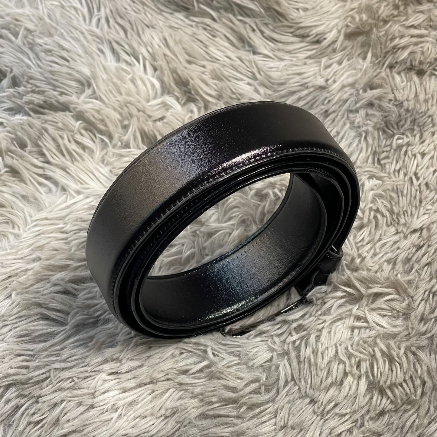 Formal Black Leather Belt